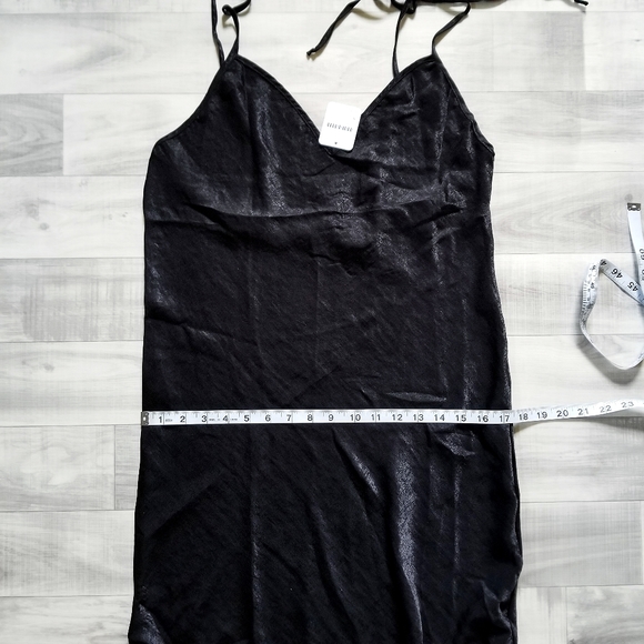 NWT Free People Tie Strap Slip Dress in Black - Picture 12 of 14